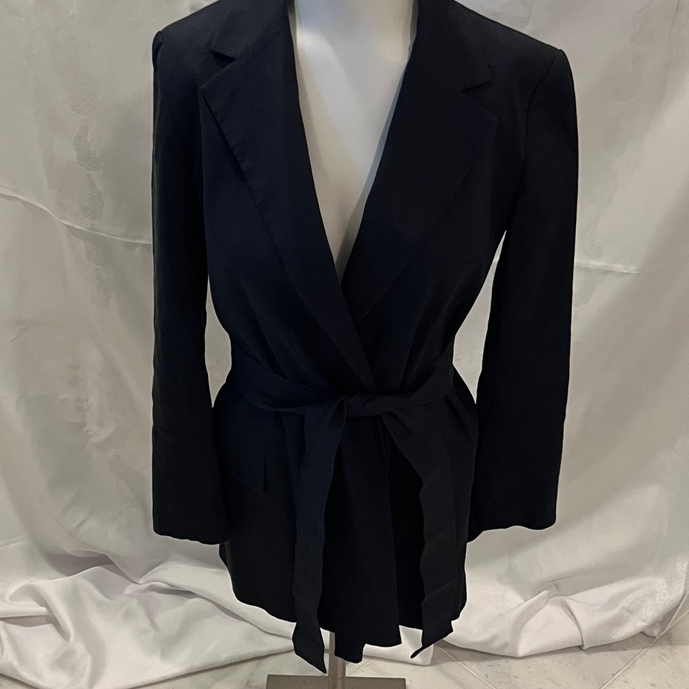 Theory Navy Women's Blazer with Belt
